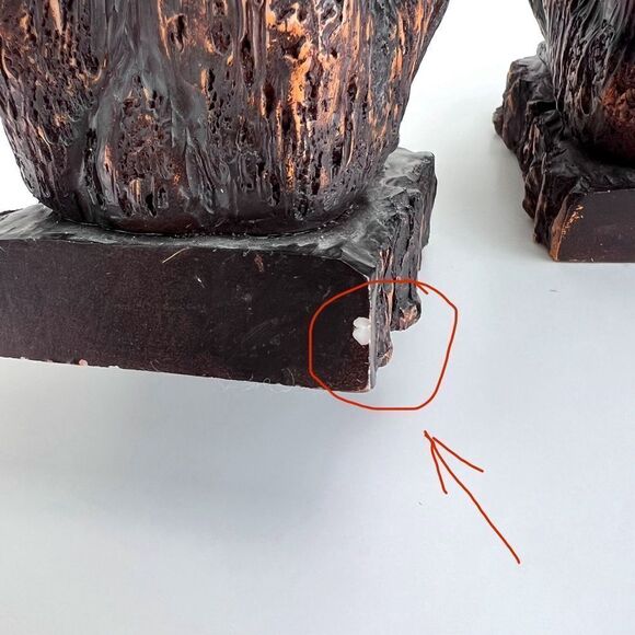 Monkey Bookends Heavy Resin Brushed Bronze Look 7" - Picture 7 of 10